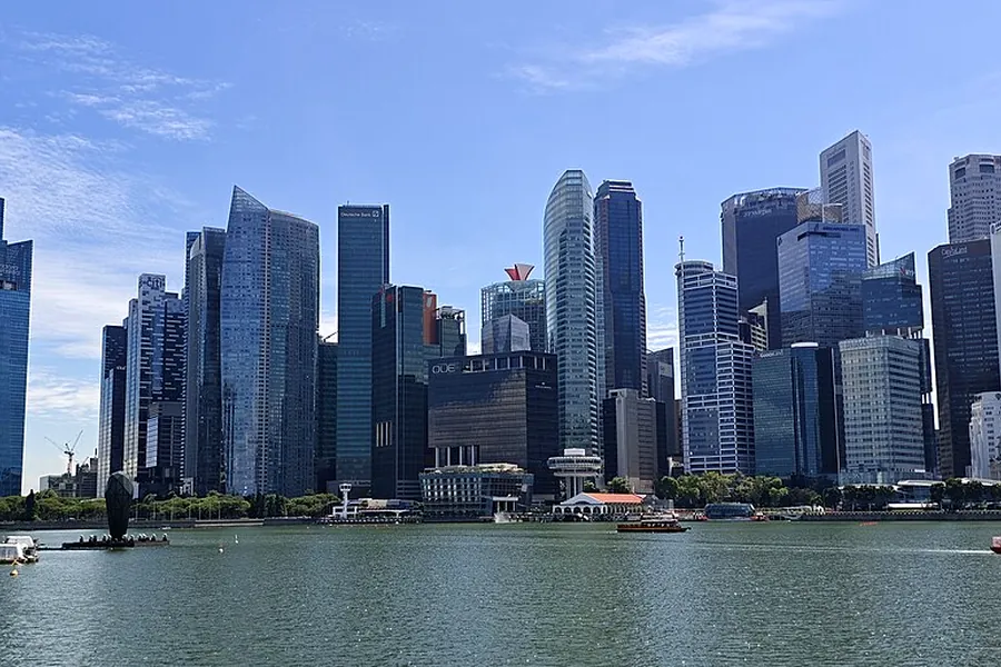 Singapore central business district skyline